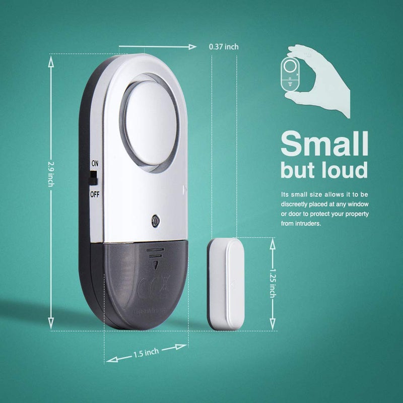 Flyoukki 120 DB Loud Door and Window Open Alarm Sensor 2 Pack for Kids, Dementia Patients Safety, Wireless Security Alarms Keep Your Home, Pool, Cabinet, Business Safe - Image 2